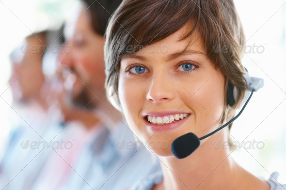 Contact Call Center Woman