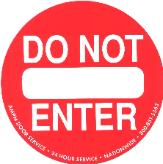 Free Automatic Door Do Not Enter Sticker